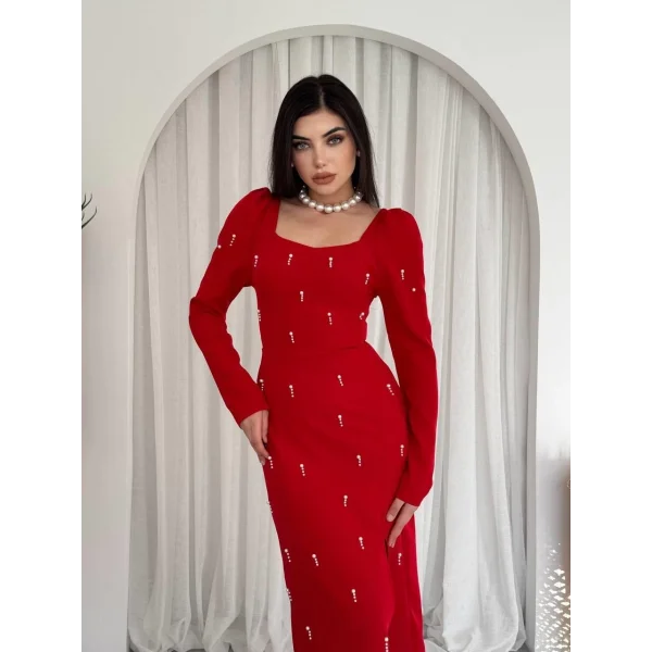 Akit İnci Detaylı Elbise