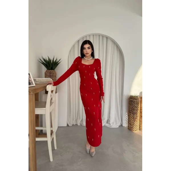 Akit İnci Detaylı Elbise