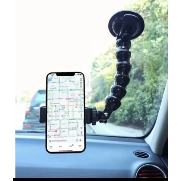 Akrobat Vantuzlu Teleskobik Telefon Tutucu - Siyah
