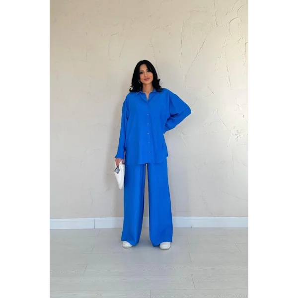 aks Alice Gömlek Ve Bol Kesim Pantolon Takım