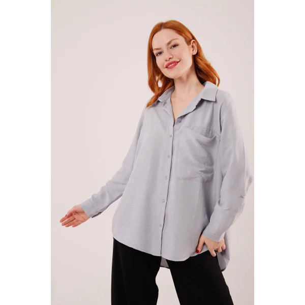 alaş Kesim Cepli Grimelanj Gömlek