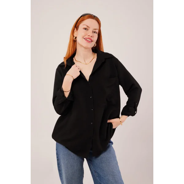 alaş Kesim Cepli iyah Gömlek