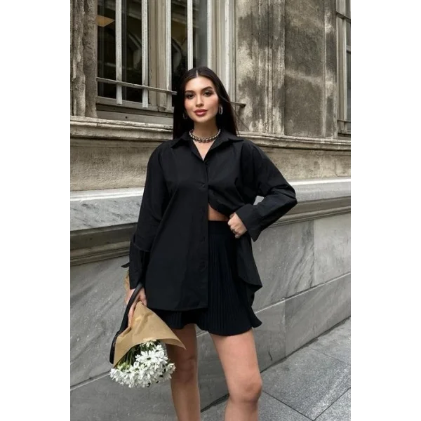 Alexis Sırt Dantel Oversıze Gömlek 3336-08