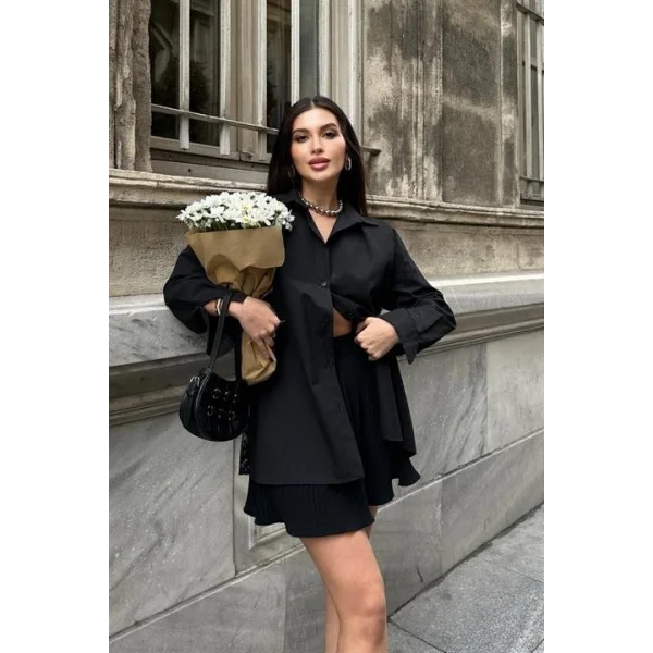 Alexis Sırt Dantel Oversıze Gömlek 3336-08