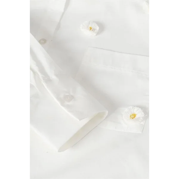 Alicia Papatya Nakışlı Gömlek 3389-08