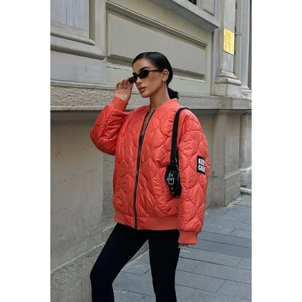 Alisa Oversize Kapitone Bomber Ceket 7058 -08