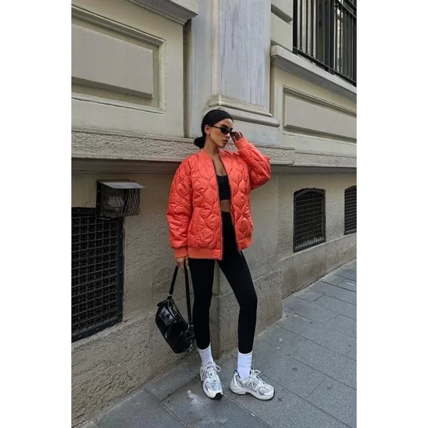 Alisa Oversize Kapitone Bomber Ceket 7058 -08