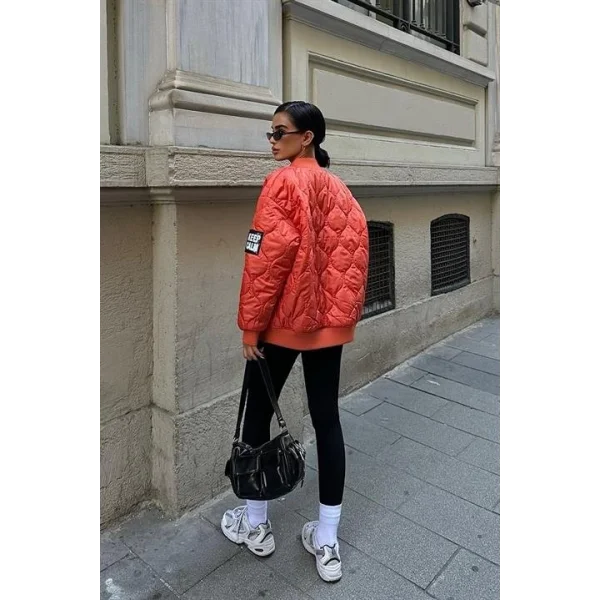 Alisa Oversize Kapitone Bomber Ceket 7058 -08