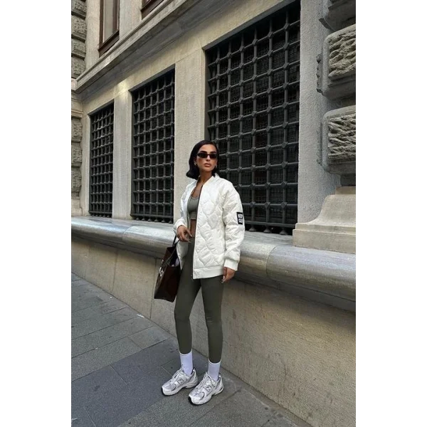 Alisa Oversize Kapitone Bomber Ceket 7058 -08