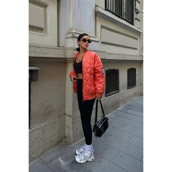 Alisa Oversize Kapitone Bomber Ceket 7058 -08