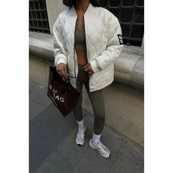 Alisa Oversize Kapitone Bomber Ceket 7058 -08