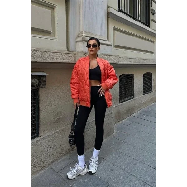 Alisa Oversize Kapitone Bomber Ceket 7058 -08