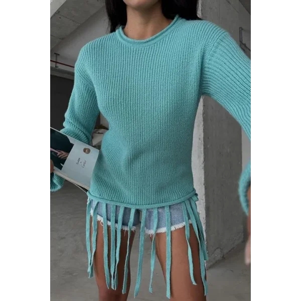 Alise Fitilli Püskül Detay Kazak 1199-09