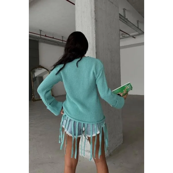 Alise Fitilli Püskül Detay Kazak 1199-09