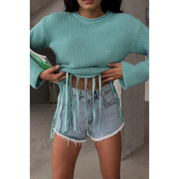 Alise Fitilli Püskül Detay Kazak 1199-09