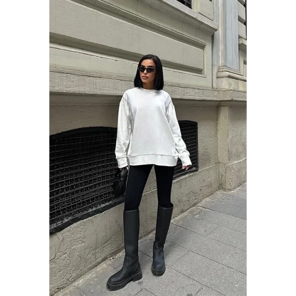 Angelina Metalize Sarkaçlı Sweatshirt 8048 -08