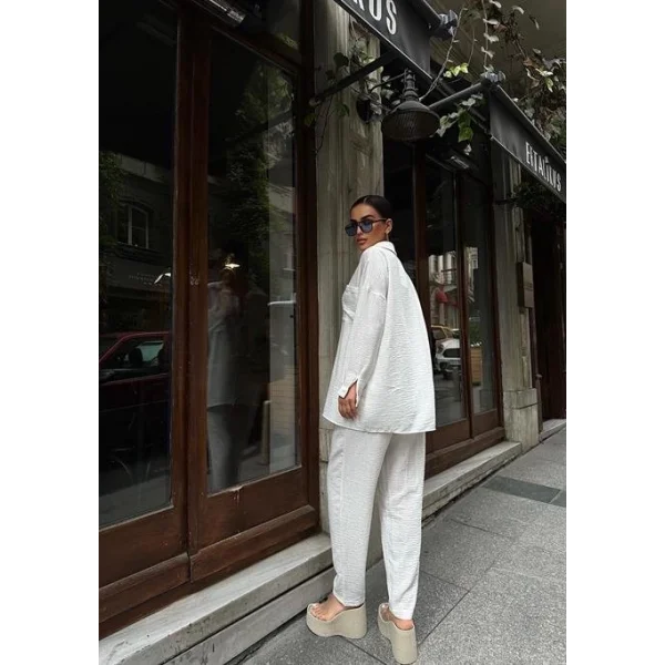 Angelina Oversize Keten Takım 9343-08