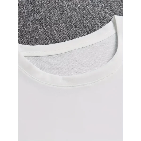 ANIMAL Desen Baskı Erkek Oversive Tişört, Grafik Tişört Erkek Yazlık Outdoor Kıyafetleri, Sporda ve Günlük Giyime Uygun - Beyaz