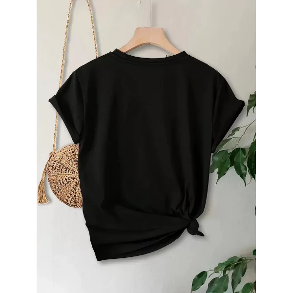 Anneler Günü Baskılı T-shirt - Siyah