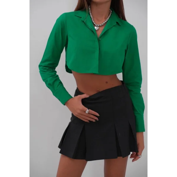 anşet Detay Crop Gömlek