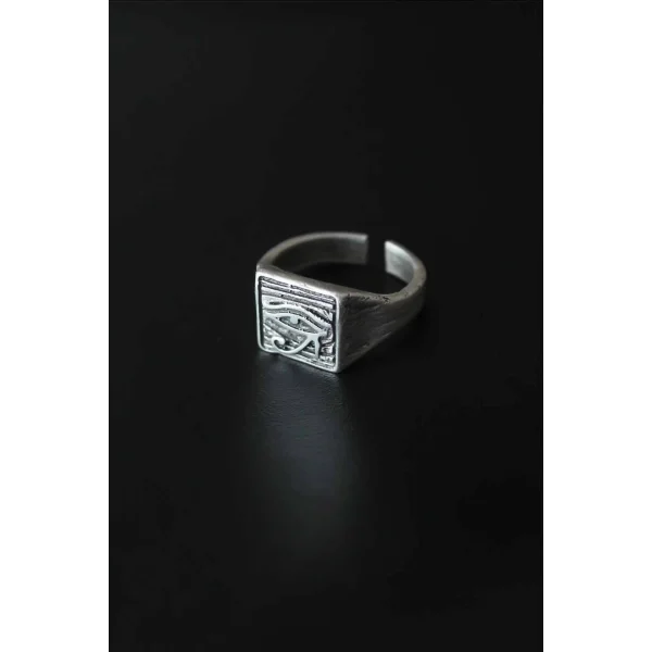 Antik Gümüş Renk Ayarlanabilir Erkek Yüzük