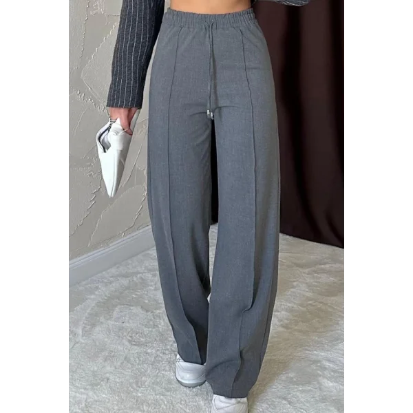 Antrasit Bel Büzgülü Pantolon