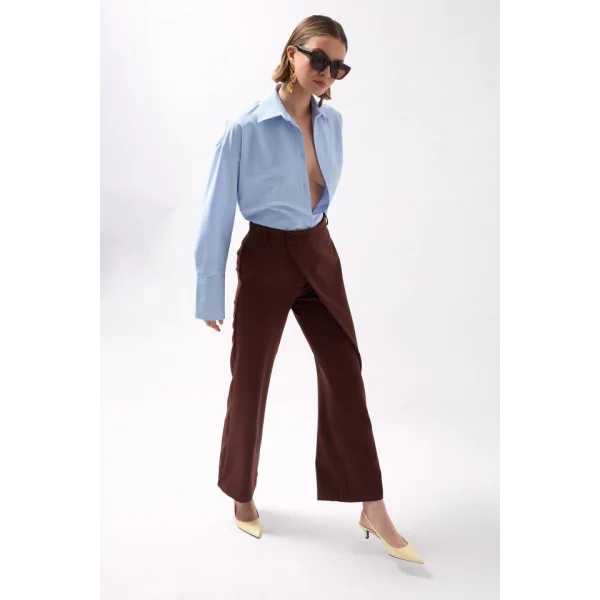 Anvelop Detay Asimetrik Pantolon