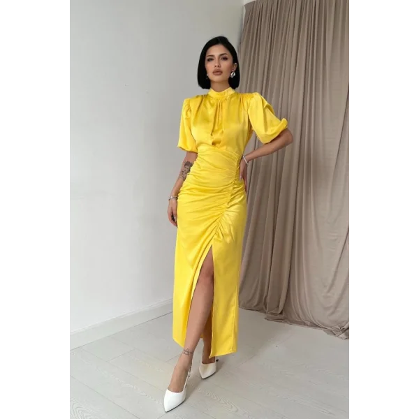 arı Büzgülü aten Elbise