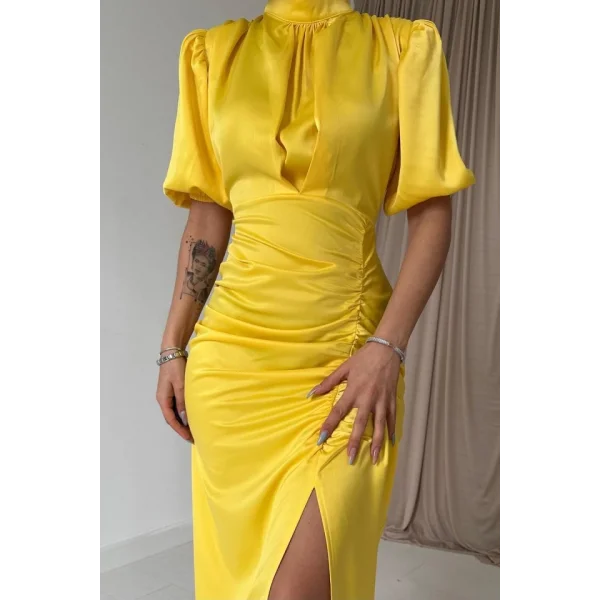 arı Büzgülü aten Elbise