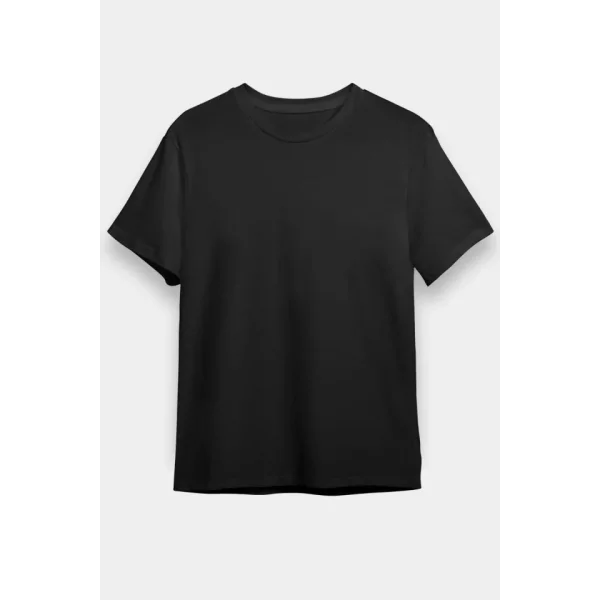 Arka 24/1 Düz Oversize T-shirt - Siyah