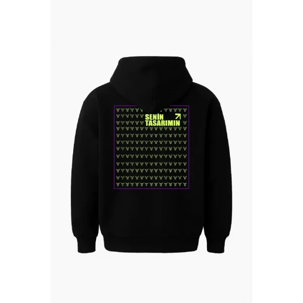 Arka 3 İplik Penye Içi Pamuk - Siyah