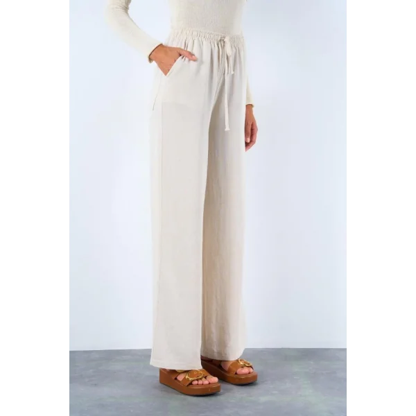Arka Çift Cepli Pantolon  Naturel