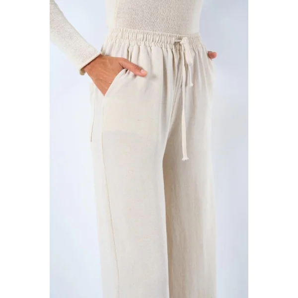 Arka Çift Cepli Pantolon  Naturel