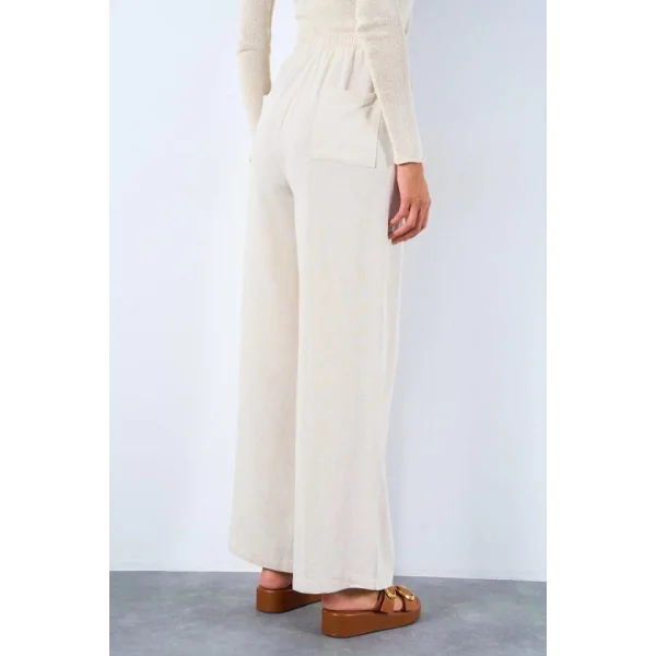 Arka Çift Cepli Pantolon  Naturel