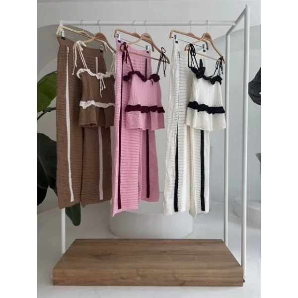 Askılı Bluz Pantolon Triko Takım 10114