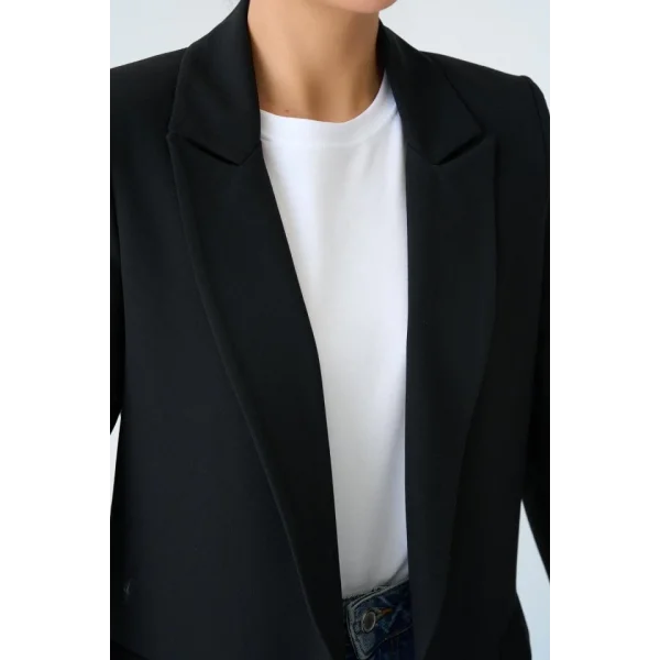 Astarı Çizgili Ceket  iyah