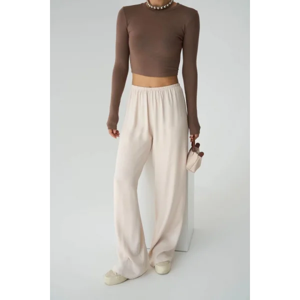 astikli Pantolon  Bej