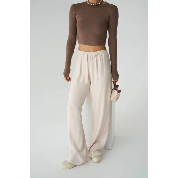 astikli Pantolon  Bej