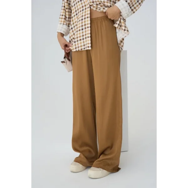 astikli Pantolon  Taba