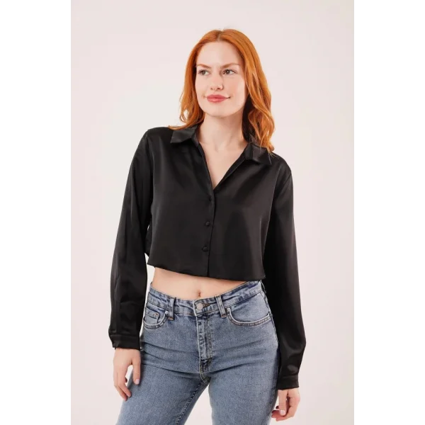 aten Crop odel iyah Gömlek