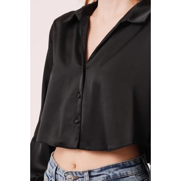 aten Crop odel iyah Gömlek