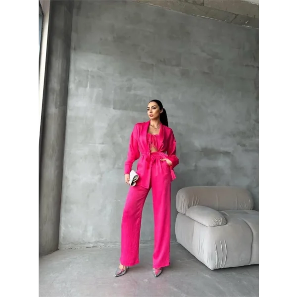 ATEN KİONO  CROP BUZ  PANTOON TAKI  Fuşya