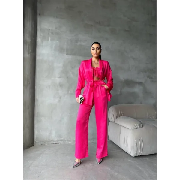 ATEN KİONO  CROP BUZ  PANTOON TAKI  Fuşya