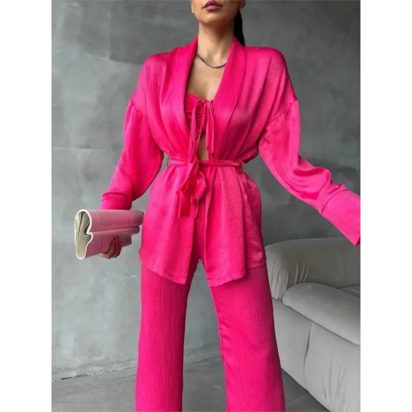 ATEN KİONO  CROP BUZ  PANTOON TAKI  Fuşya