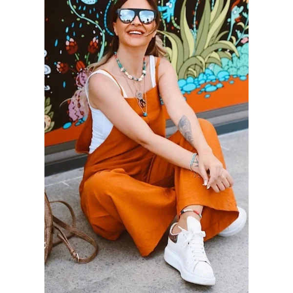 Atlet Dahil Aerobin Kumaş Tulum