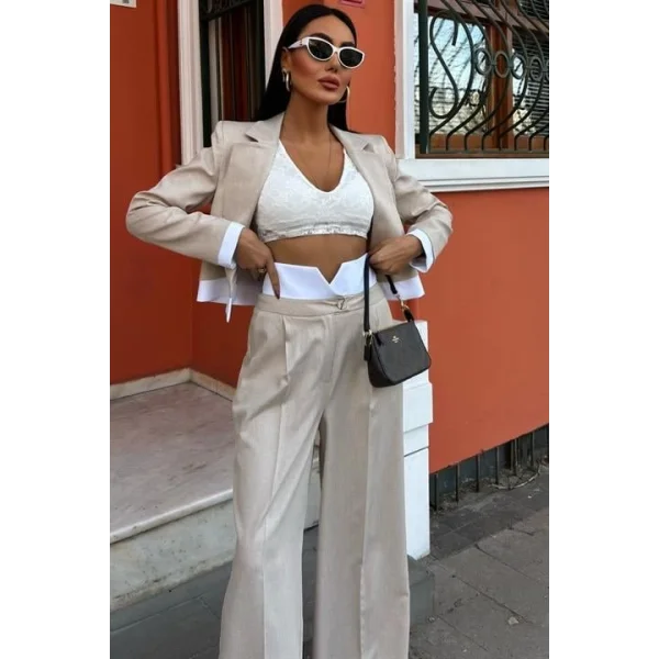 Audrey Crop Ceket Takım 10106