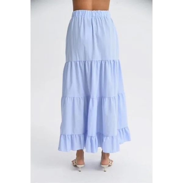 Audrey Fıfrlı Yırtmaç Detay Etek 4037