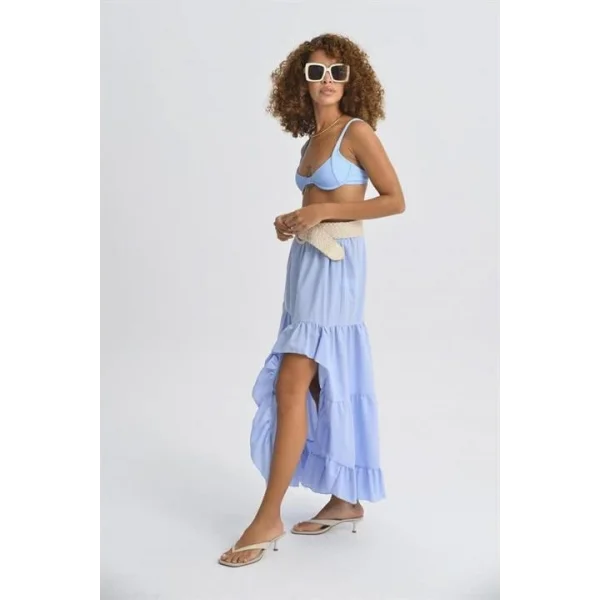 Audrey Fıfrlı Yırtmaç Detay Etek 4037