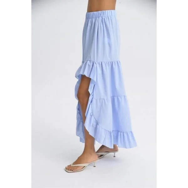 Audrey Fıfrlı Yırtmaç Detay Etek 4037