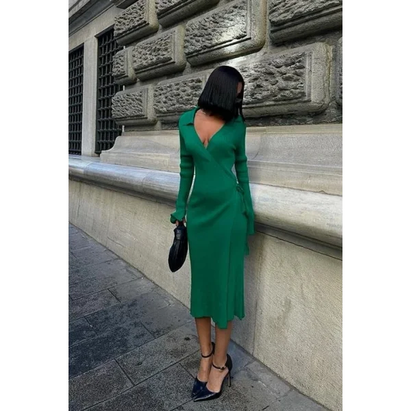 Austeja Fitilli Midi Elbise 2506-01